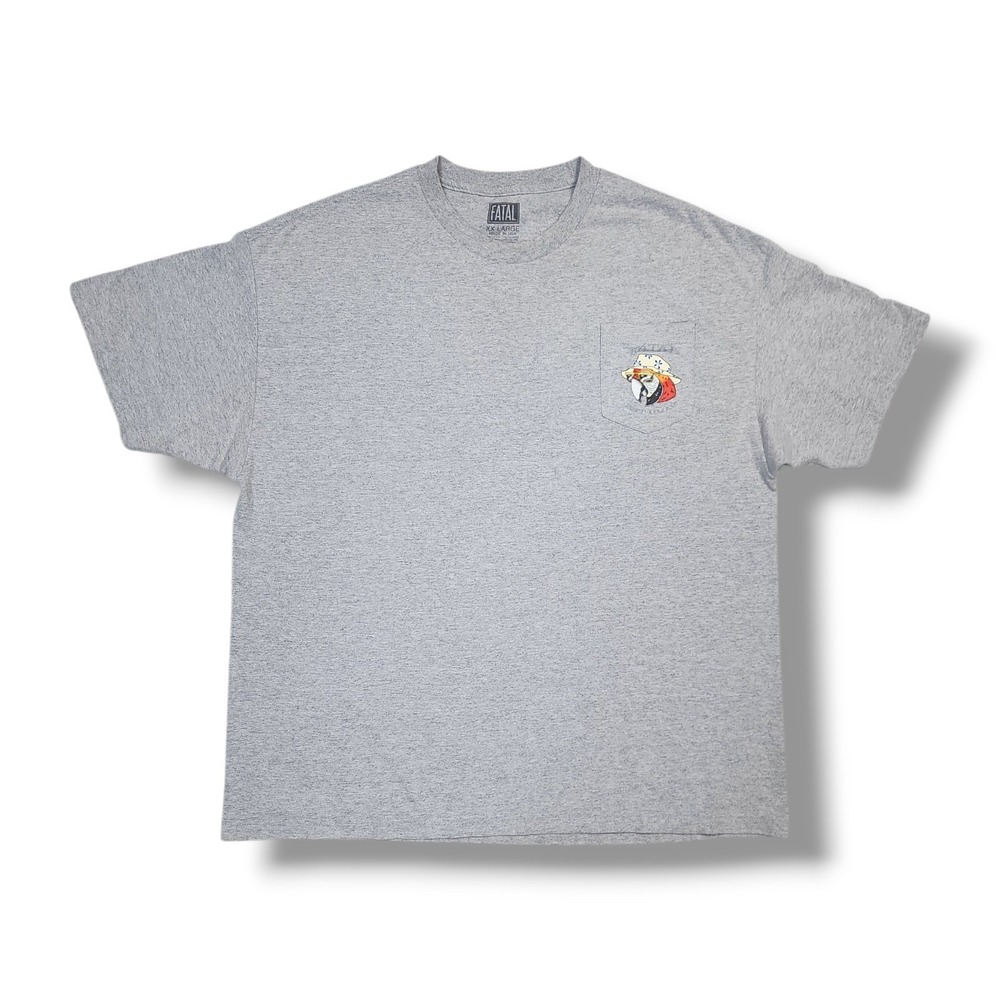Fatal Clothing Parrot Graphic Print Gray T-Shirt Men's XL‎